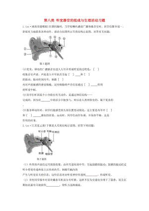 2019中考生物總復(fù)習(xí) 第二部分 重點(diǎn)題型探究 題型二 識(shí)圖題 第八類 聽覺(jué)器官的組成與生理活動(dòng)習(xí)題.doc