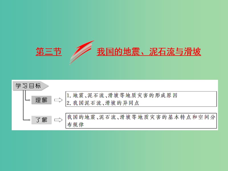 2019高中地理 第二章 我國(guó)主要的自然災(zāi)害 第三節(jié) 我國(guó)的地震、泥石流與滑坡課件 湘教版選修5.ppt_第1頁