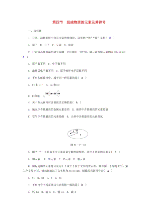 八年級(jí)科學(xué)下冊(cè) 期末復(fù)習(xí) 第2章 第四節(jié) 組成物質(zhì)的元素及其符號(hào)練習(xí)題 （新版）浙教版.doc