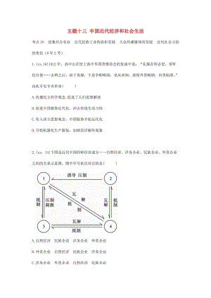 中考歷史總復(fù)習 第一部分 教材知識梳理 版塊二 中國近代史 主題十三 中國近代經(jīng)濟和社會生活（含8年真題）試題.doc