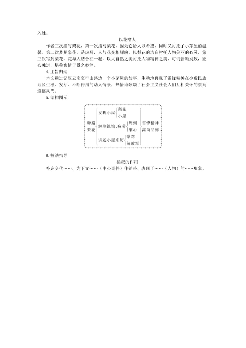 2019年春七年级语文下册 第四单元 修身正己 14 驿路梨花同步练习题 新人教版.doc_第2页