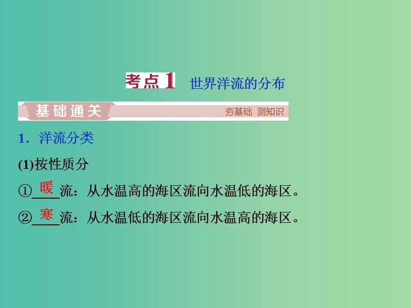 2019版高考地理一轮复习 第2章 从地球圈层看地理环境 第12讲 洋流及其地理意义课件 鲁教版.ppt_第3页