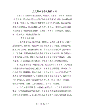 黨支部書記個人剖析材料.doc