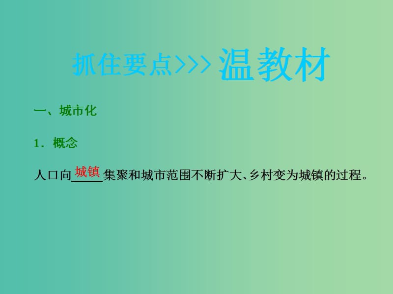 2019版高考地理一轮复习 第二部分 第二章 城市与城市化 第二讲 城市化课件.ppt_第3页