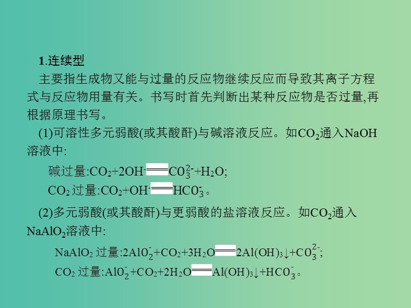 2020版高考化学复习高考提分微课3与量有关的离子方程式的书写课件苏教版.ppt_第2页