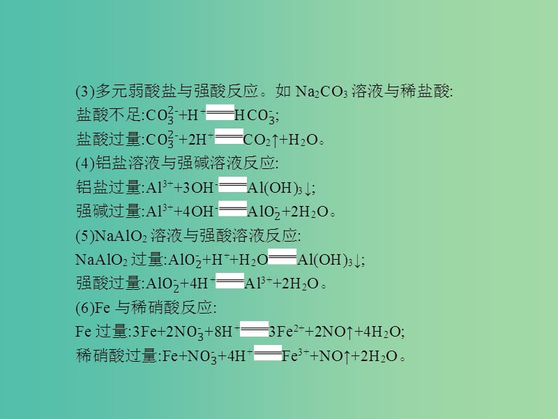 2020版高考化学复习高考提分微课3与量有关的离子方程式的书写课件苏教版.ppt_第3页