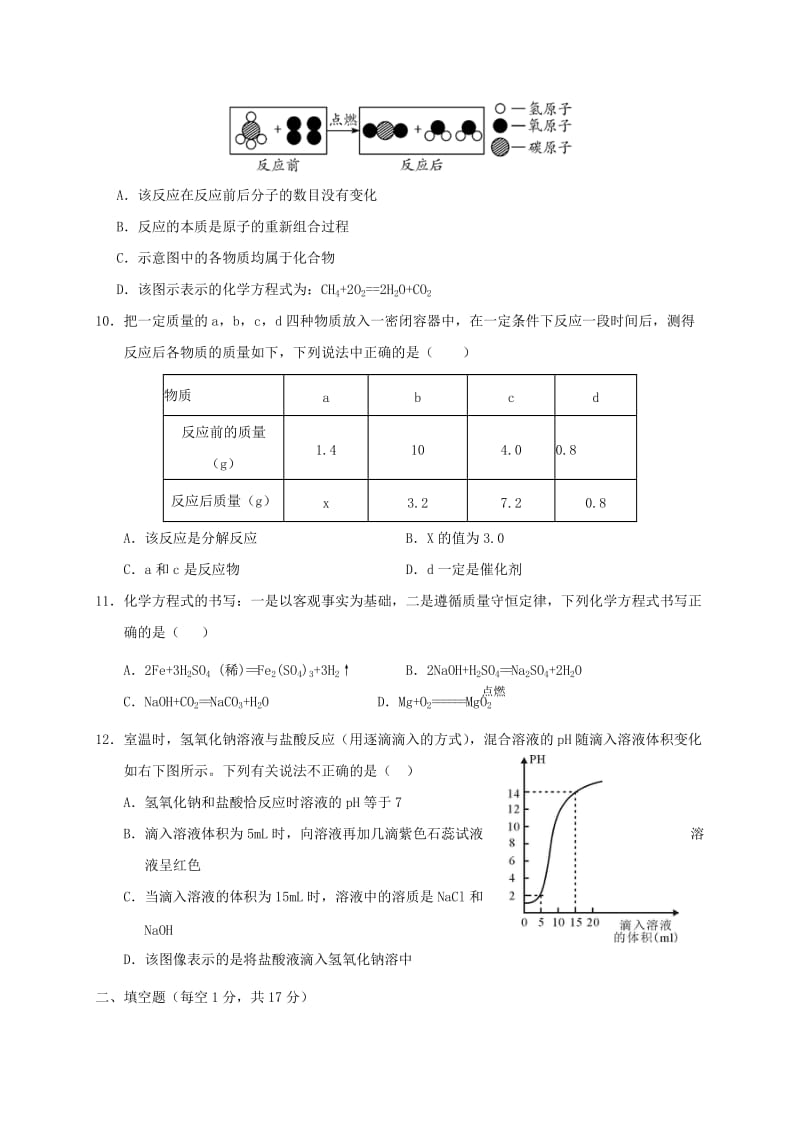 四川省广安市中考化学第三次模拟考试试题.doc_第2页