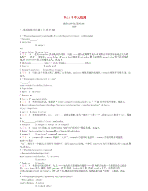 2019年八年級(jí)英語(yǔ)上冊(cè) Unit 9 單元檢測(cè) （新版）人教新目標(biāo)版.doc