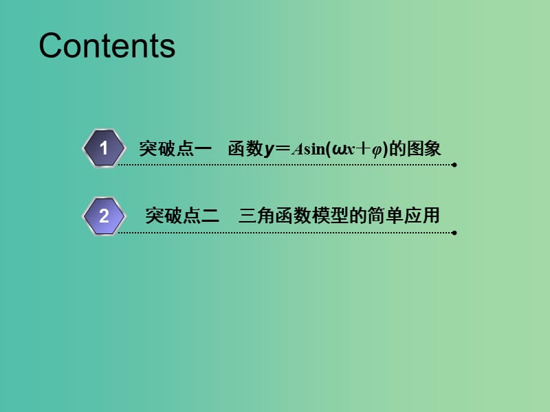 （新课改省份专用）2020版高考数学一轮复习 第四章 三角函数、解三角形 第四节 函数y＝Asin（ωx＋φ）的图象及三角函数模型的简单应用课件.ppt_第2页