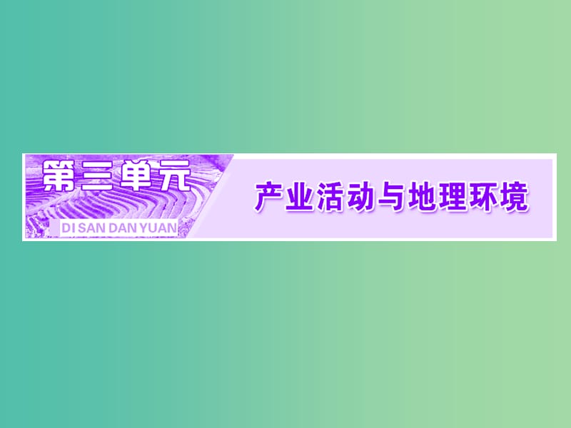 2019高中地理 第三單元 產(chǎn)業(yè)活動與地理環(huán)境 第一節(jié) 農(nóng)業(yè)生產(chǎn)與地理環(huán)境課件 魯教版必修2.ppt_第1頁