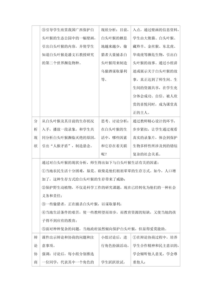 八年级生物上册 6.3《保护生物的多样性》教案2 （新版）新人教版.doc_第3页