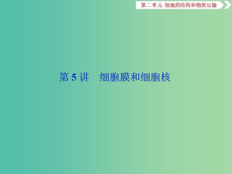 人教通用版2020版高考生物新探究大一轮复习第5讲细胞膜和细胞核课件.ppt_第2页