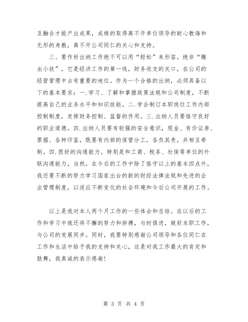 出纳试用期优秀工作总结.doc_第3页