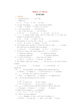 2018-2019學(xué)年九年級英語上冊 Module 11 Photos綜合能力演練（含解析）（新版）外研版.doc