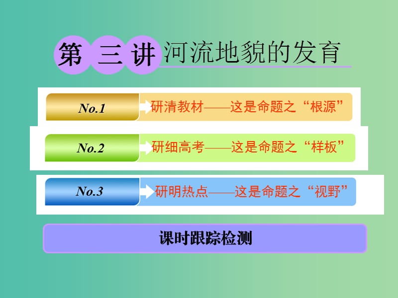 2019版高考地理一輪復習 第一部分 第四章 地表形態(tài)的塑造 第三講 河流地貌的發(fā)育課件.ppt_第1頁