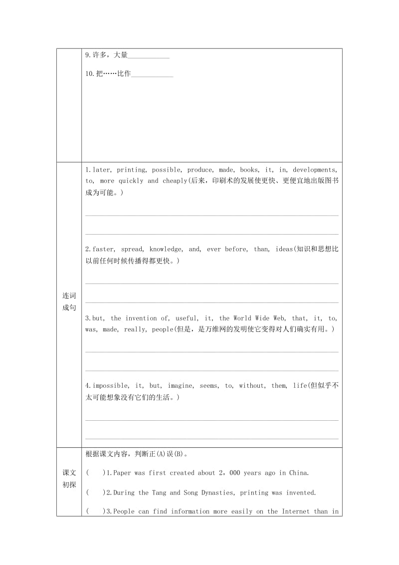 九年级英语上册Module9GreatinventionsUnit2WillbooksbereplacedbytheInternet&ampUnit3Languageinuse练习新版外研版.doc_第2页