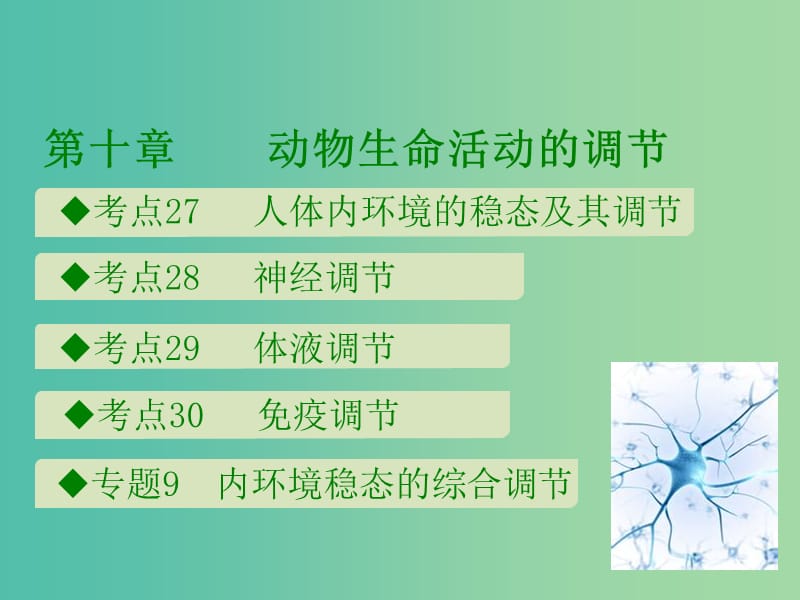 600分考点 700分考法（A版）2019版高考生物总复习 第十章 动物生命活动的调节课件.ppt_第1页