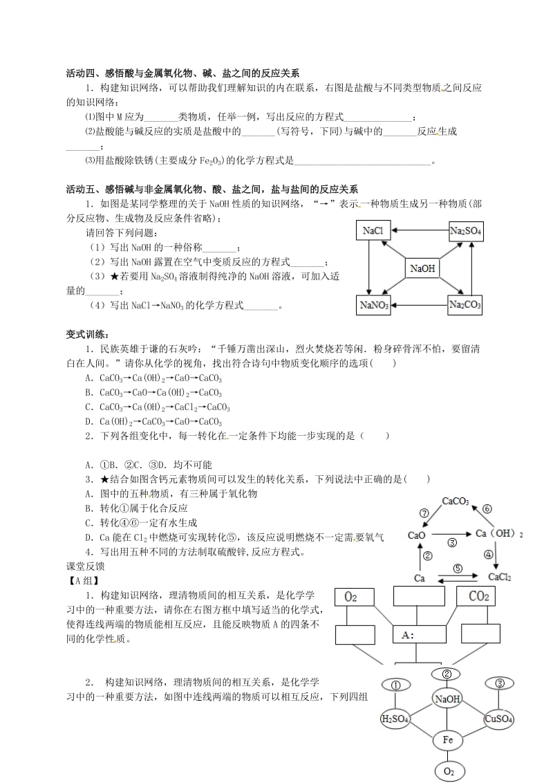 2019版中考化学专题复习 17 物质间的相互转化关系活动学案3（新版）新人教版.doc_第2页