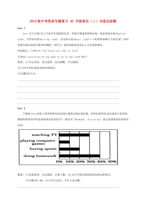 2019版中考英語(yǔ)專(zhuān)題復(fù)習(xí) 40 書(shū)面表達(dá)（二）當(dāng)堂達(dá)標(biāo)題.doc