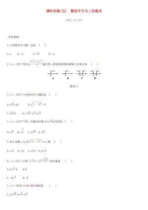 2019年中考數(shù)學(xué)總復(fù)習(xí) 第一單元 數(shù)與式 課時訓(xùn)練05 數(shù)的開方與二次根式練習(xí) 湘教版.doc