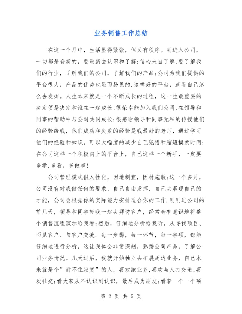 业务销售工作总结.doc_第2页