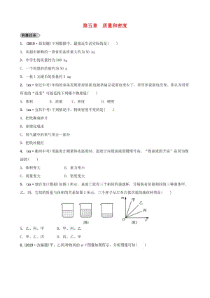 2019屆中考物理 第五章 質(zhì)量和密度復(fù)習(xí)練習(xí).doc