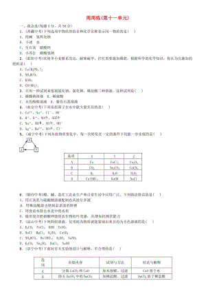 2018-2019學(xué)年九年級(jí)化學(xué)下冊(cè) 第十一單元 鹽 化肥周周練同步練習(xí) （新版）新人教版.doc