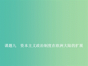 2020版高考歷史一輪復(fù)習(xí) 第二單元 西方民主政治與社會主義制度的建立 課題九 資本主義政治制度在歐洲大陸的擴展課件 新人教版.ppt