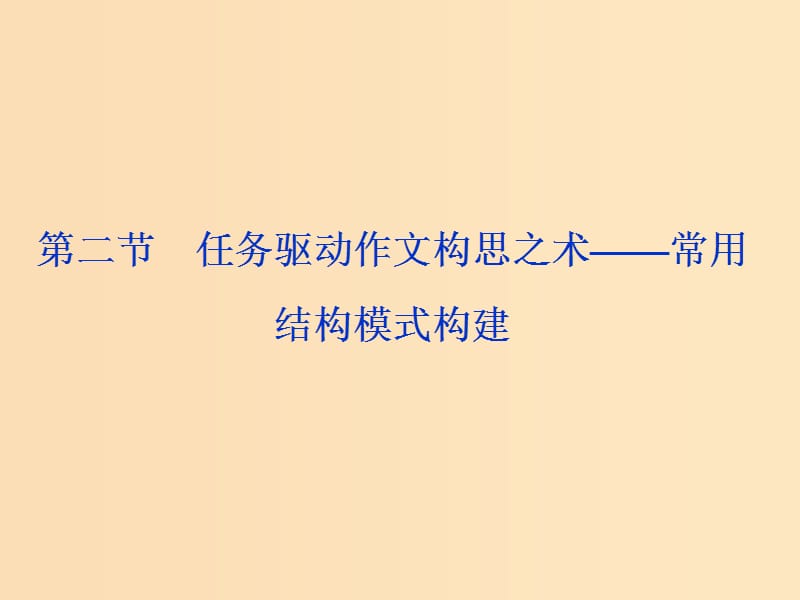 （浙江專(zhuān)用）2020版高考語(yǔ)文大一輪復(fù)習(xí) 第6部分 第二章 第二節(jié) 任務(wù)驅(qū)動(dòng)作文構(gòu)思之術(shù)——常用結(jié)構(gòu)模式構(gòu)建課件.ppt_第1頁(yè)