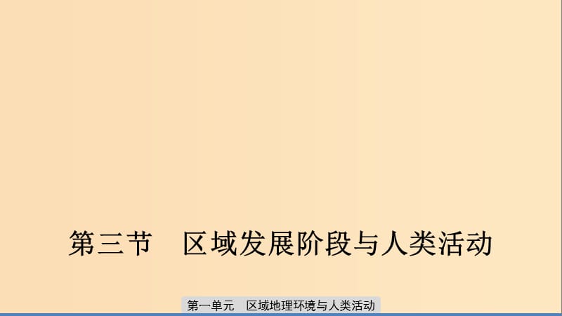 2019-2020版高中地理 第一單元 區(qū)域地理環(huán)境與人類活動 第三節(jié) 區(qū)域發(fā)展階段與人類活動課件 魯教版必修3.ppt_第1頁