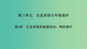 2019高考生物大一輪復(fù)習 第3單元 生態(tài)系統(tǒng)與環(huán)境保護 第2講 生態(tài)系統(tǒng)的信息傳遞、穩(wěn)定性和環(huán)境保護課件 新人教版必修3.ppt