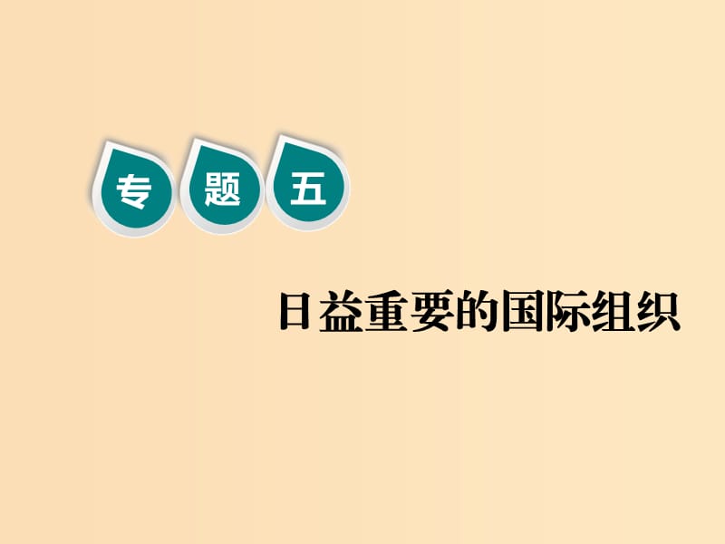 （新课改省份专用）2020版高考政治一轮复习 第五模块 选修部分 专题五 日益重要的国际组织课件.ppt_第1页