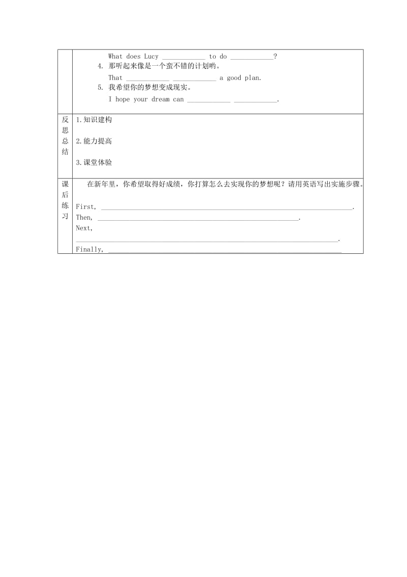 八年级英语上册 Unit 6 I’m going to study computer science（第3课时）教案 人教新目标版 (2).doc_第3页