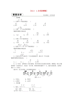 2019年春八年級數(shù)學(xué)下冊 第16章 分式 16.2 分式的運算 16.2.1 分式的乘除練習(xí) （新版）華東師大版.doc