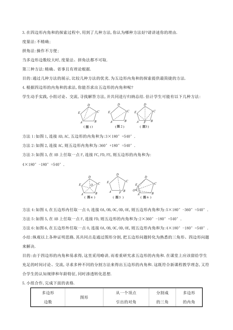 2019版八年级数学下册 第六章 平行四边形 6.4 多边形的内角与外角和教案 （新版）北师大版.doc_第2页