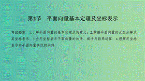 2020版高考數(shù)學(xué)大一輪復(fù)習(xí) 第六章 平面向量與復(fù)數(shù) 第2節(jié) 平面向量基本定理及坐標(biāo)表示課件 理 新人教A版.ppt