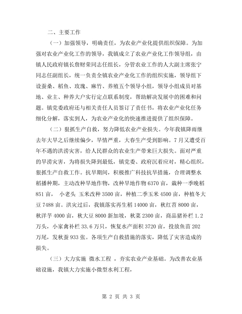 乡镇农业产业化工作自查总结.doc_第2页