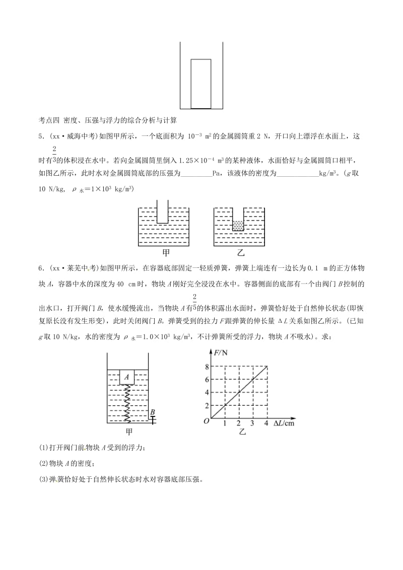 2019届中考物理 第八章 浮力复习真题演练.doc_第2页