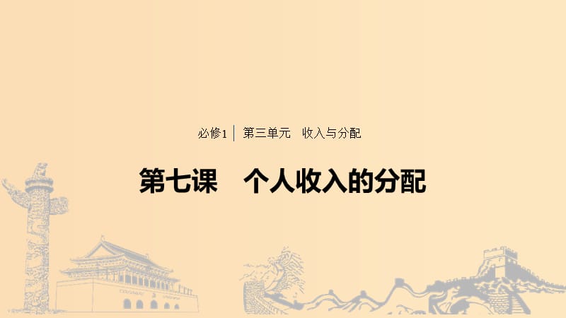 （浙江專用版）2020版高考政治大一輪復(fù)習(xí) 第三單元 收入與分配 第七課 個(gè)人收入的分配課件.ppt_第1頁