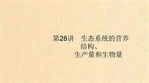 （浙江專用）2020版高考生物大一輪復(fù)習(xí) 第九部分 生物與環(huán)境 28 生態(tài)系統(tǒng)的營養(yǎng)結(jié)構(gòu)、生產(chǎn)量和生物量課件.ppt