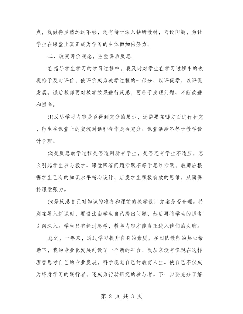 教师个人专业发展年度总结.doc_第2页