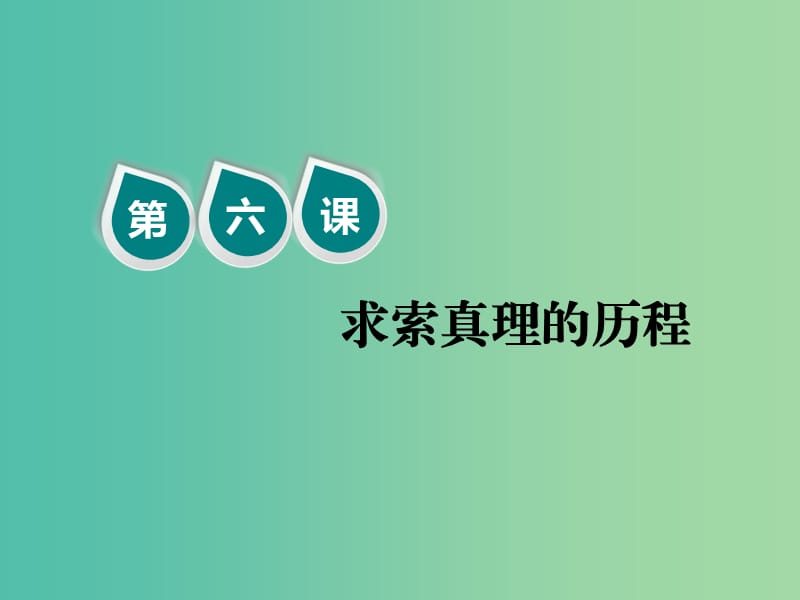 （新課改省份專用）2020版高考政治一輪復(fù)習(xí) 第四模塊 第二單元 探索世界與追求真理 第六課 求索真理的歷程課件.ppt_第1頁(yè)