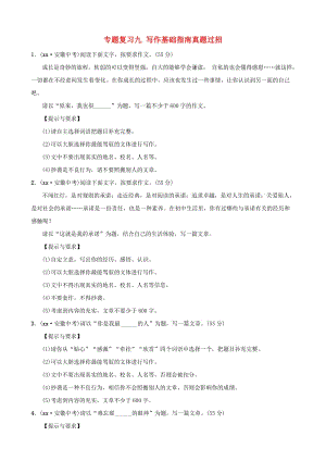 安徽省2019年中考語文 專題復(fù)習(xí)九 寫作基礎(chǔ)指南真題過招.doc