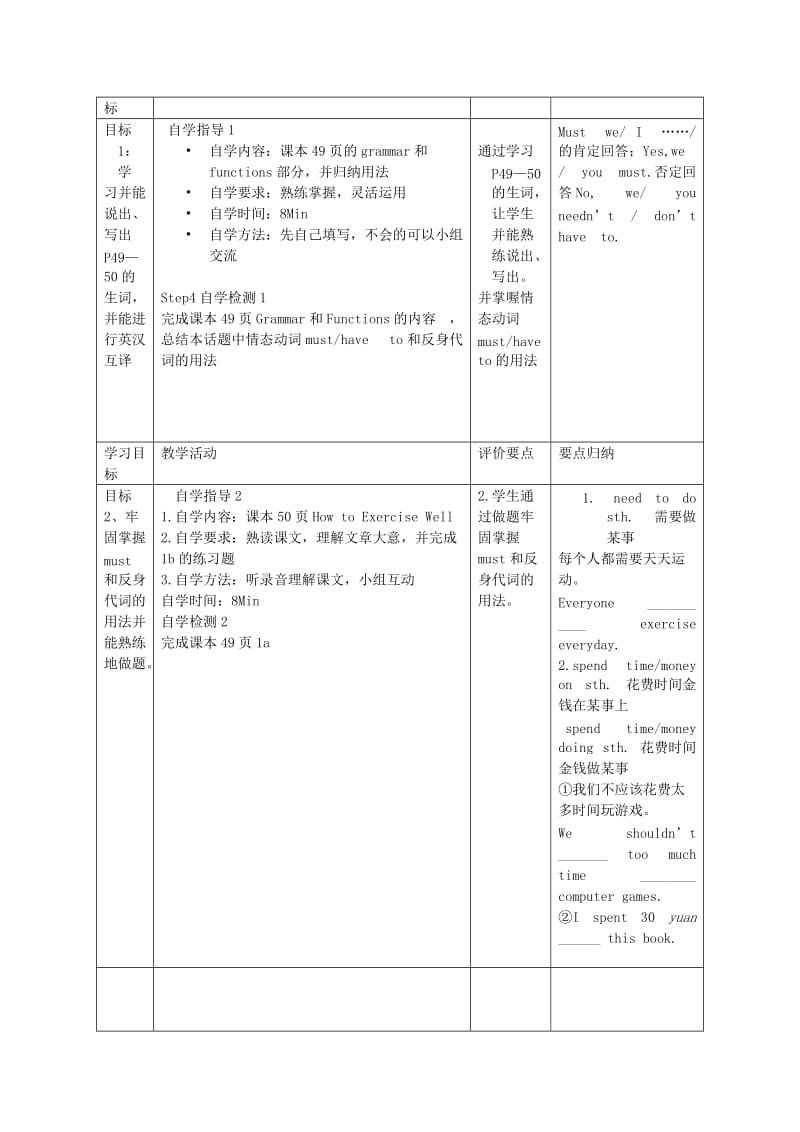 八年级英语上册Unit2KeepingHealthyTopic3MustwedorcisetopreventthefluSectionD教案新版仁爱版.doc_第2页