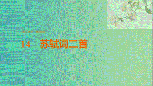 2020版高中語文 第三單元 14 蘇軾詞二首課件 粵教版選修《唐詩宋詞元散曲選讀》.ppt