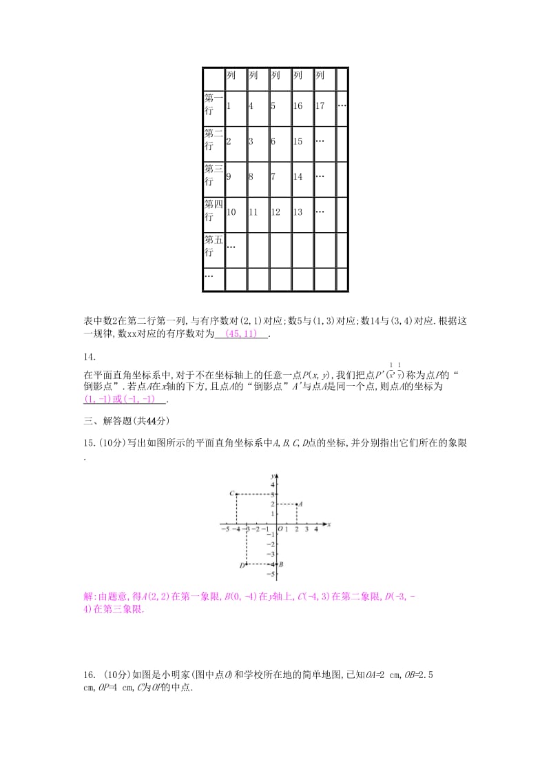 2019年春七年级数学下册 第七章 平面直角坐标系 周滚动练（7.1-7.2）课时作业 （新版）新人教版.doc_第3页