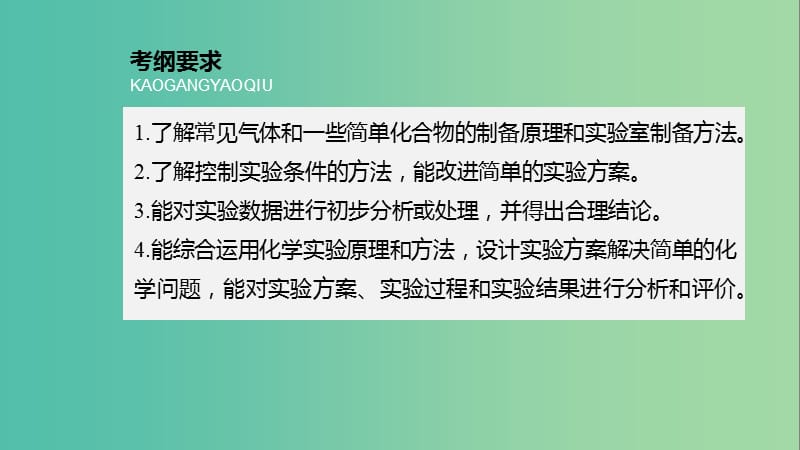 江苏省2020版高考化学新增分大一轮复习专题9化学实验基础及实验热点第29讲化学综合实验题题型研究课件苏教版.ppt_第2页