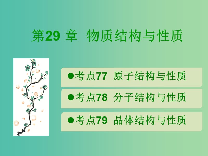 600分考點(diǎn) 700分考法（A版）2019版高考化學(xué)總復(fù)習(xí) 第29章 物質(zhì)結(jié)構(gòu)與性質(zhì)課件.ppt_第1頁(yè)