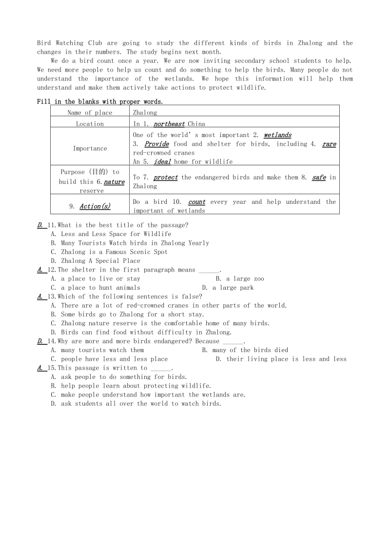 八年级英语上册Module1HowtolearnEnglishUnit3Languageinuse课时练新版外研版.doc_第3页