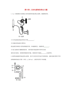 2019中考生物總復習 第二部分 重點題型探究 題型二 識圖題 第六類 人體內廢物的排出習題.doc